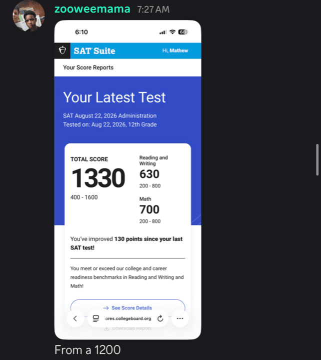 1500 Blueprint student testimonial